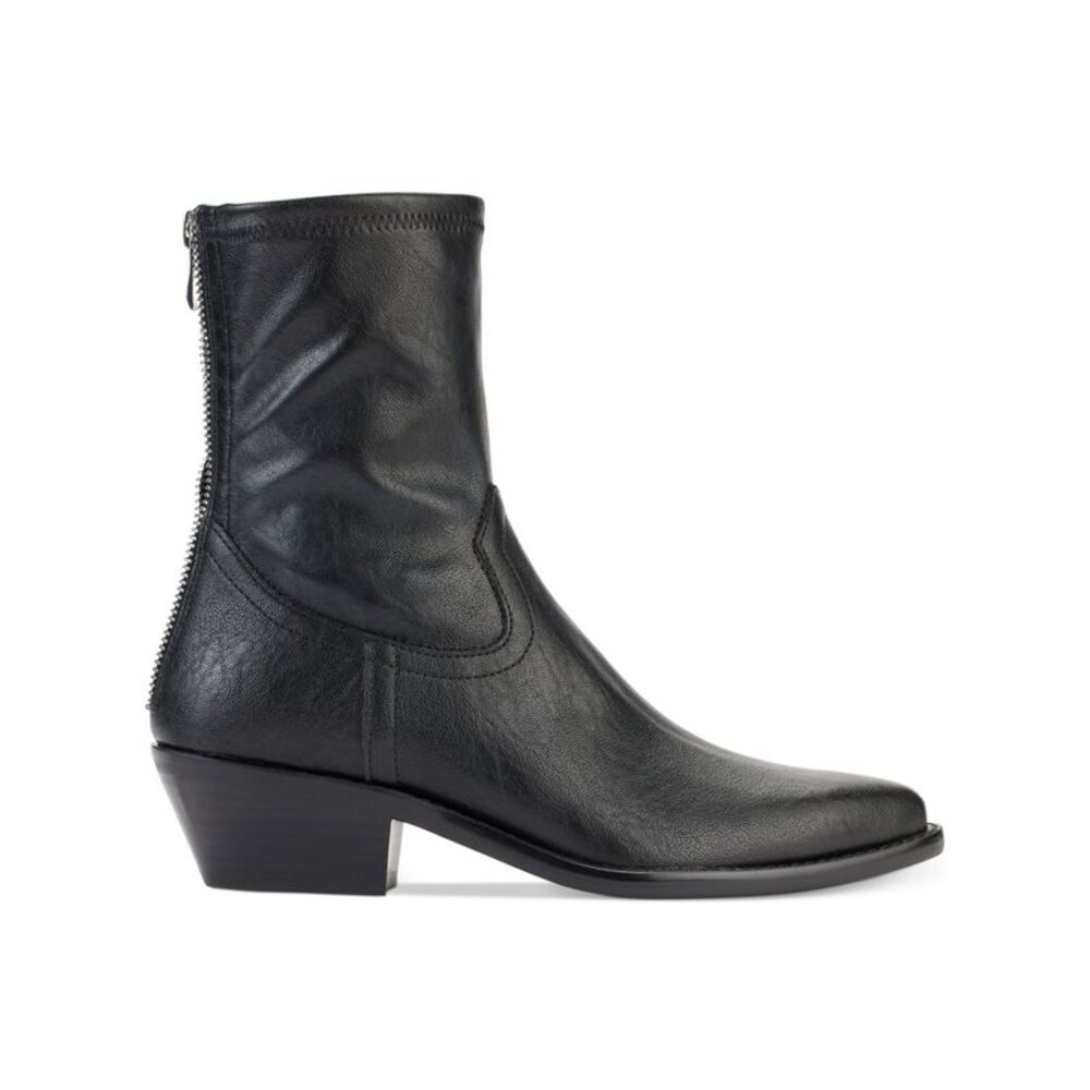 DKNY Womens Black Comfort Raelani Almond Toe Block Heel Zip-Up Booties 6 M - Picture 2 of 4